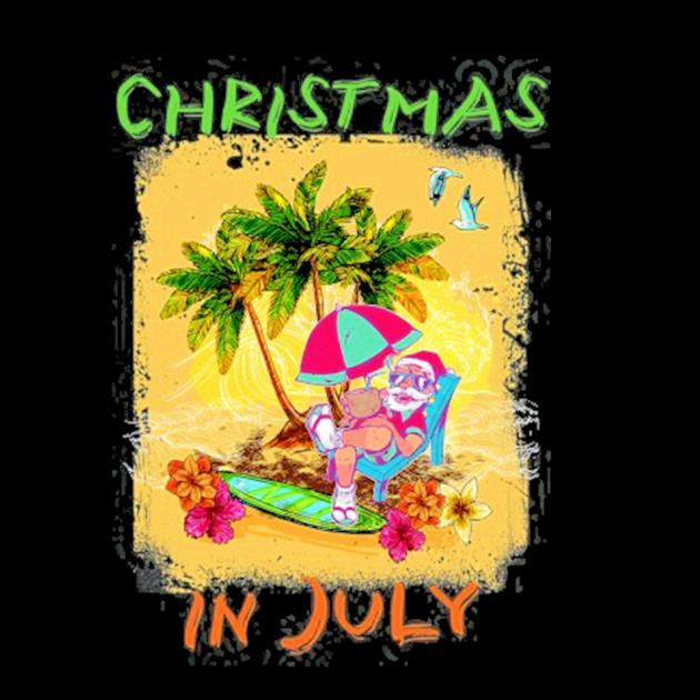 Christmas in july funny santa summer beach vacation preview
