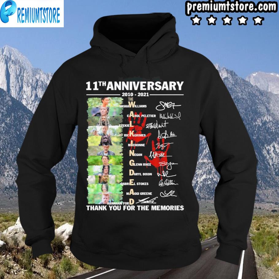 11th anniversary 2010 2021 walking dead thank you for the memories s hoodie-black