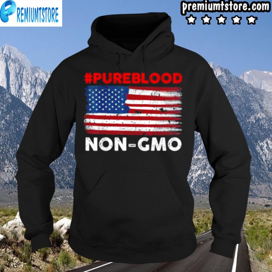#Pureblood Non Gmo American flag s hoodie-black