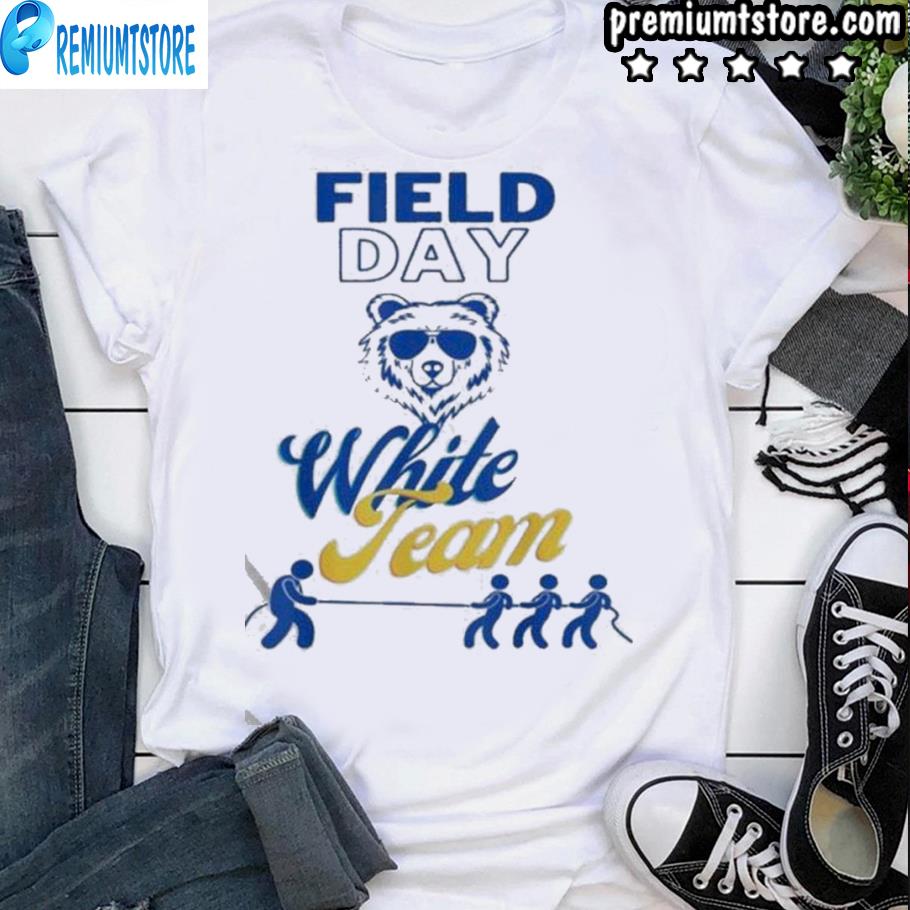 Official Field day white team fan gear bear mascot inspired shirt