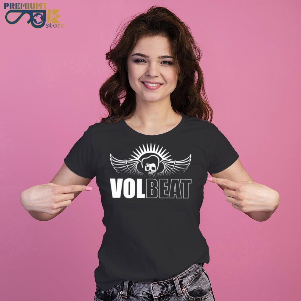 Best design black wings logo volbeat band s Ladies Tee