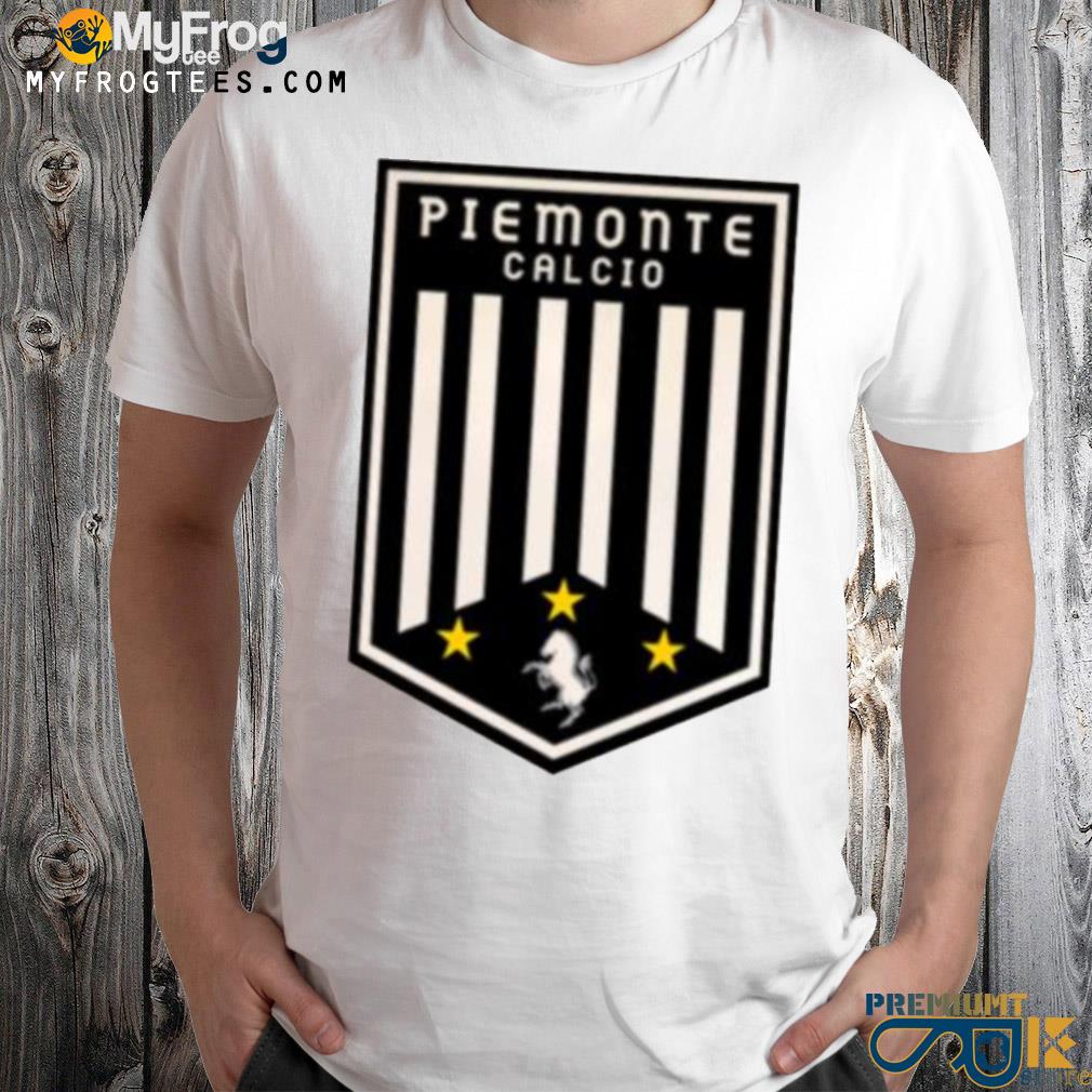 Black and white logo piemonte calcio shirt