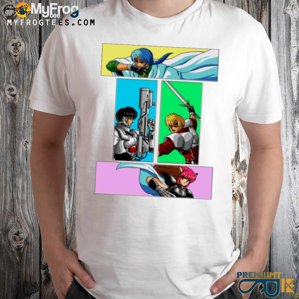Colorful design phantasy star 4 heroes shirt