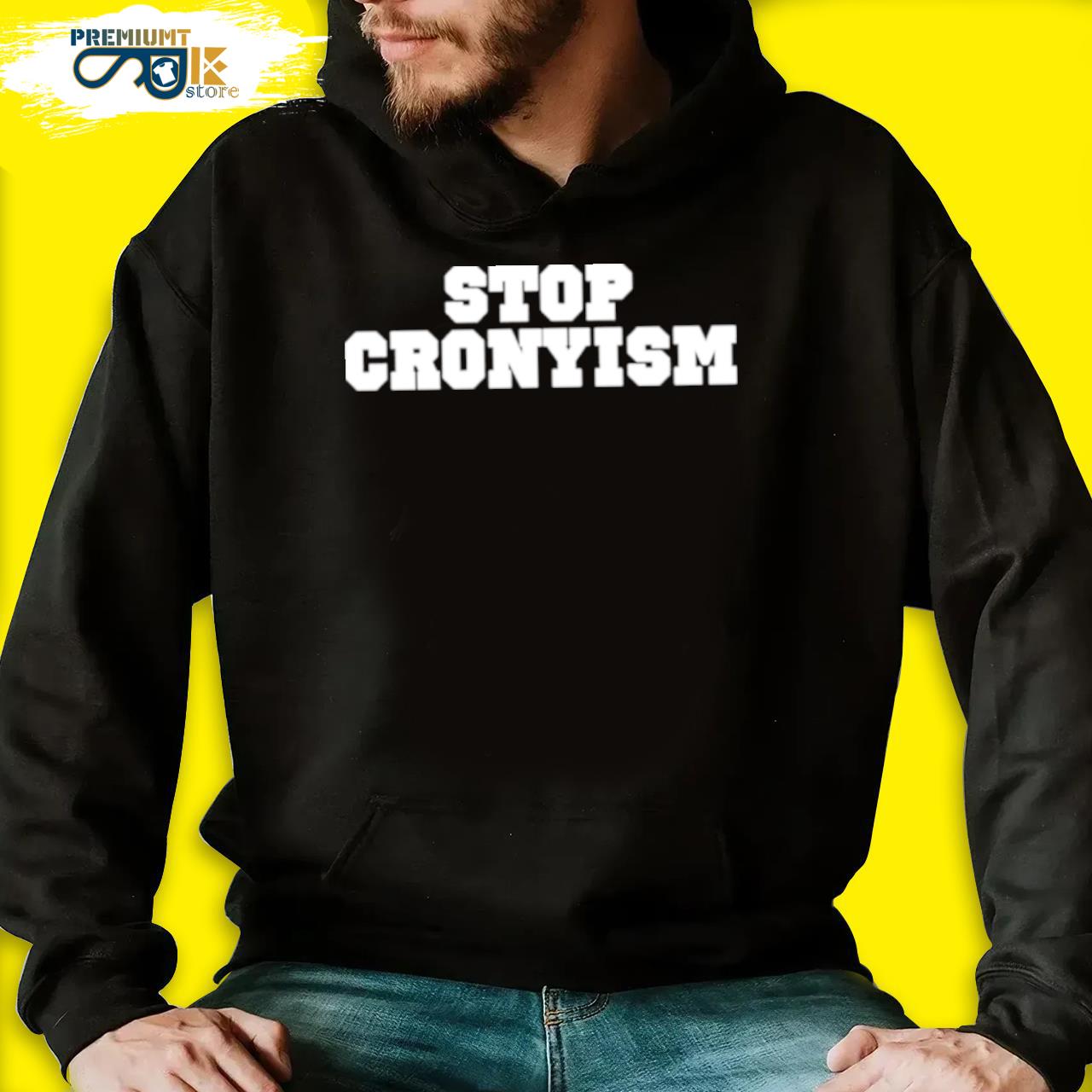 Stop cronyism s black hoodie