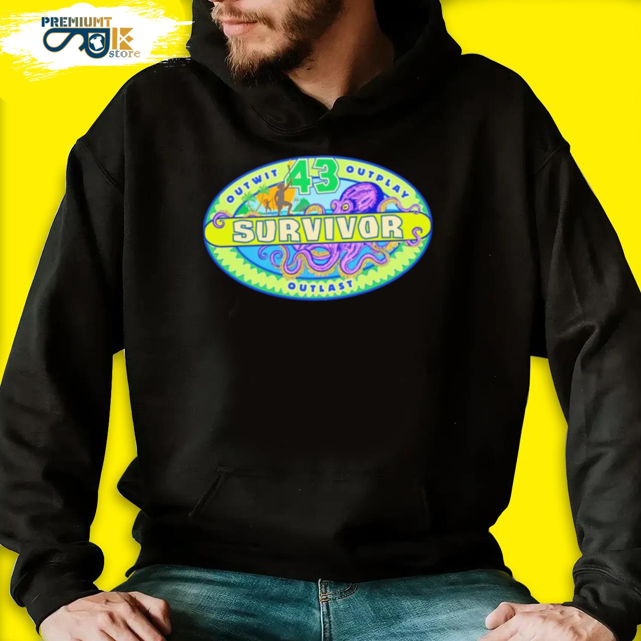 Survivor season 43 logo s black hoodie