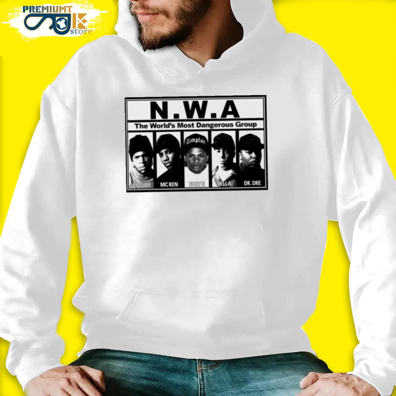 The world's most dangerous group nwa s white hoodie