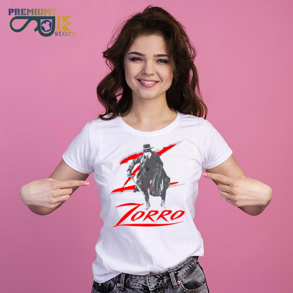Zorro signs a z with his sword s Ladies Tee
